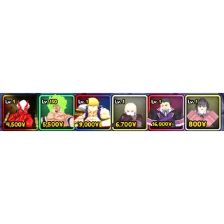 Best Team Bundle (Subaru, Waguri, Gilgamesh, Shinra, Saber, Broly) Anime Guardians