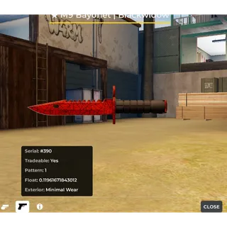 Bloxstrike - M9 Bayonet - Blackwidow