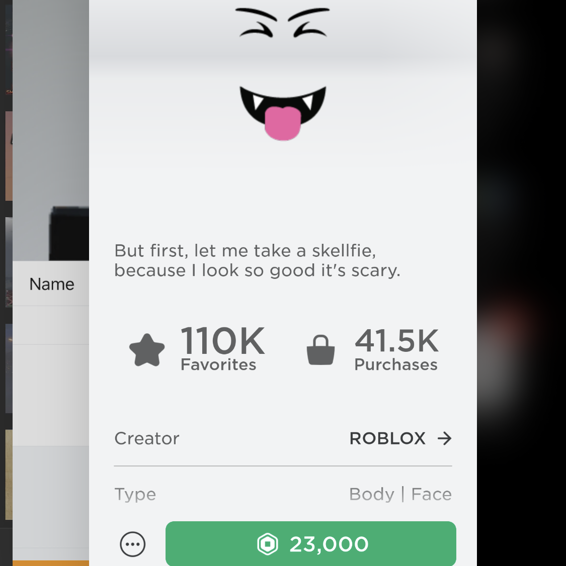 Limited | Playful Vampire | Face - Roblox Game Items - Gameflip