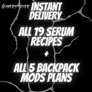 ALL 19 SERUM RECIPES +All 5 BACKPACk