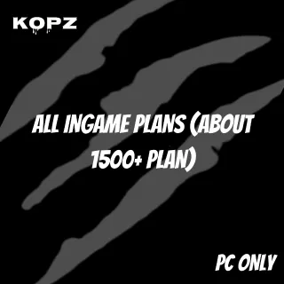 ALL INGAME PLANS (about 1500 plan)