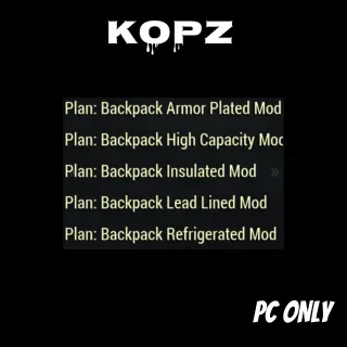 ALL 5 BACKPACK MODS