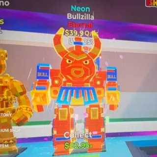 Neon Bullzilla MAX Qi Steal the Brainrot Fortnite