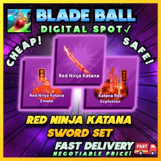 RED NINJA KATANA SET