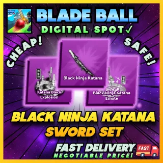 BLACK NINJA KATANA SET