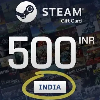 Steam Gift Card India - ₹500