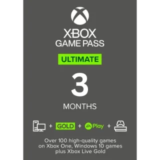 Xbox Game Pass Ultimate 3 month (subscription)