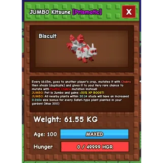 🕸️ Huge/Titanic Jumbo or Mega Kitsune – ! 🕸️ [60-61KG, Age 100]