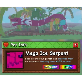GROW A GARDEN 2 : 1 OF 50 MEGA RAINBOW ICE SERPENT!