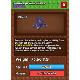 🦣 Super Cheap Titanic / Huge HyperHunger Mimic Octopus 15s cd no toy! [74=-75KG, Age 125]