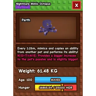 🦣 Titanic / Huge Nightmare Mimic Octopus [60-61KG, Age 100]