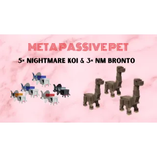 🎉 OP EGG HATCHING PET BUNDLE Selling: 5× Nightmare Koi 3x Nightmare Bronto Max Age!!
