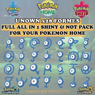 Pokemon Shiny Uknown Set