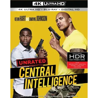 Central Intelligence Unrated 4K MOVIES ANYWHERE -A84