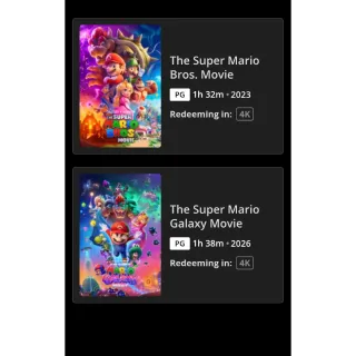 *Promo* SUPER MARIO BROS AND SUPER MARIO GALAXY 4K MOVIES ANYWHERE