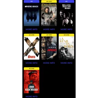 Warner Bros 25-Film Award Winners (UHD, HD) MOVIES ANYWHERE