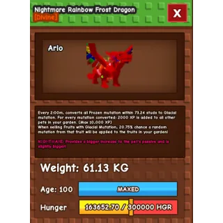 Rb,nm frost dragon 61.13kg!