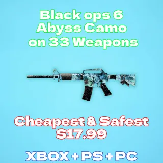 Black Ops 6: Abyss Camo 33 Weapons