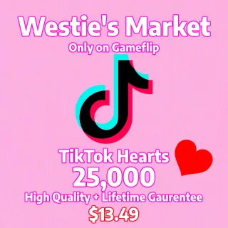 TikTok Hearts┃25,000 High Quality Hearts 😉❤️