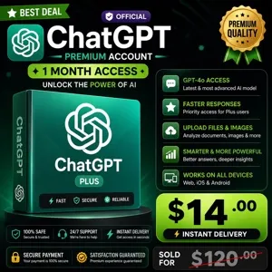 ChatGPT Plus 1 Month ⚡ GPT-4o Premium Access 🤖 Instant Delivery