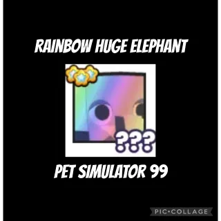 Rainbow Huge Elephant