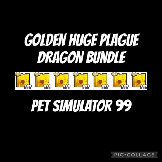 7 Gold Huge Plague Dragons