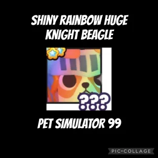 Shiny rainbow huge knight beagle