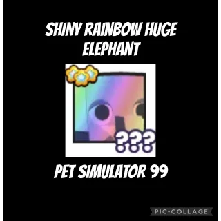 Shiny Rainbow Huge Elephant