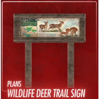 Wildlife Deer Trail Sign