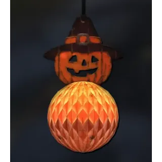 Honeycomb Paper Jack-o'-Lantern B [Plan]