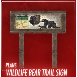 Wildlife Bear Trail Sign [Plan]