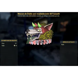 Fasnacht glowing Blue Devil mask [Apparel]