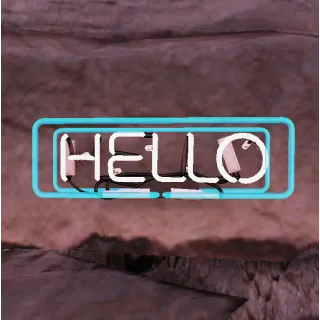 Hello neon sign