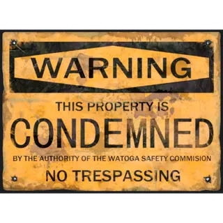 Condemned notification sign [Plan]