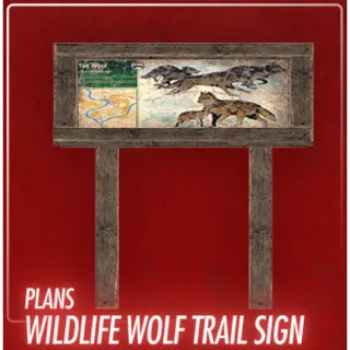 Wildlife Wolf Trail Sign