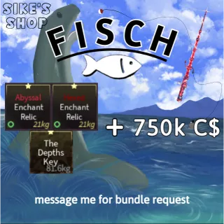 Abyssal+Hexed Relic + Depths Key + 750k C$ | Fisch