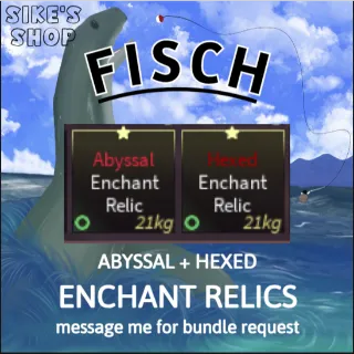 2x abyssal relic and 2x hexed relic | Fisch