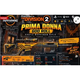The Division 2 Prima Donna PS5 XBOX5