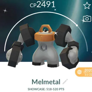2020 SHINY MELMETAL SECURE LUCKY VERY RARE POKEMON