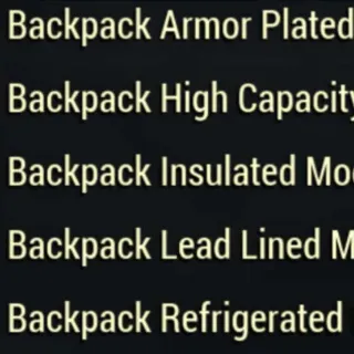 BACKPACK PLANS