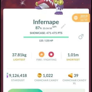 2019 SHINY INAFERNAPE