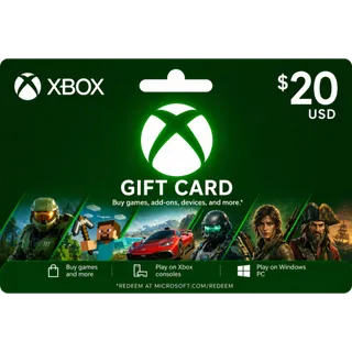 $20.00 Xbox Gift Card - INSTANT