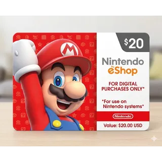 Nintendo $20 eshop gift card
