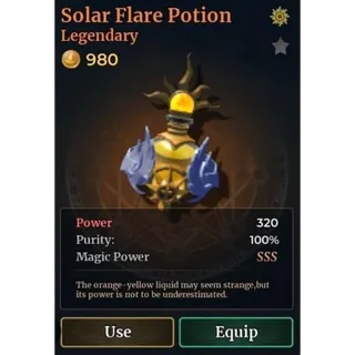 Solar Flare Potion SSS| Wizard Alchemy