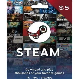 $5.00 Steam/ Instam Delivery