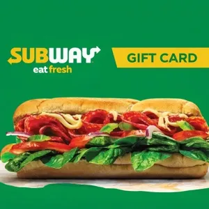 $61.50 Subway gift card + pin | Instant Delivery