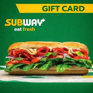 $57.69 Subway gift card + pin | Instant Delivery
