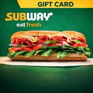 $55.65 Subway gift card + pin | Instant Delivery