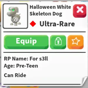 Ride skeleton dog