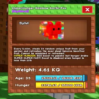 HyperRainbow Arctic Fox